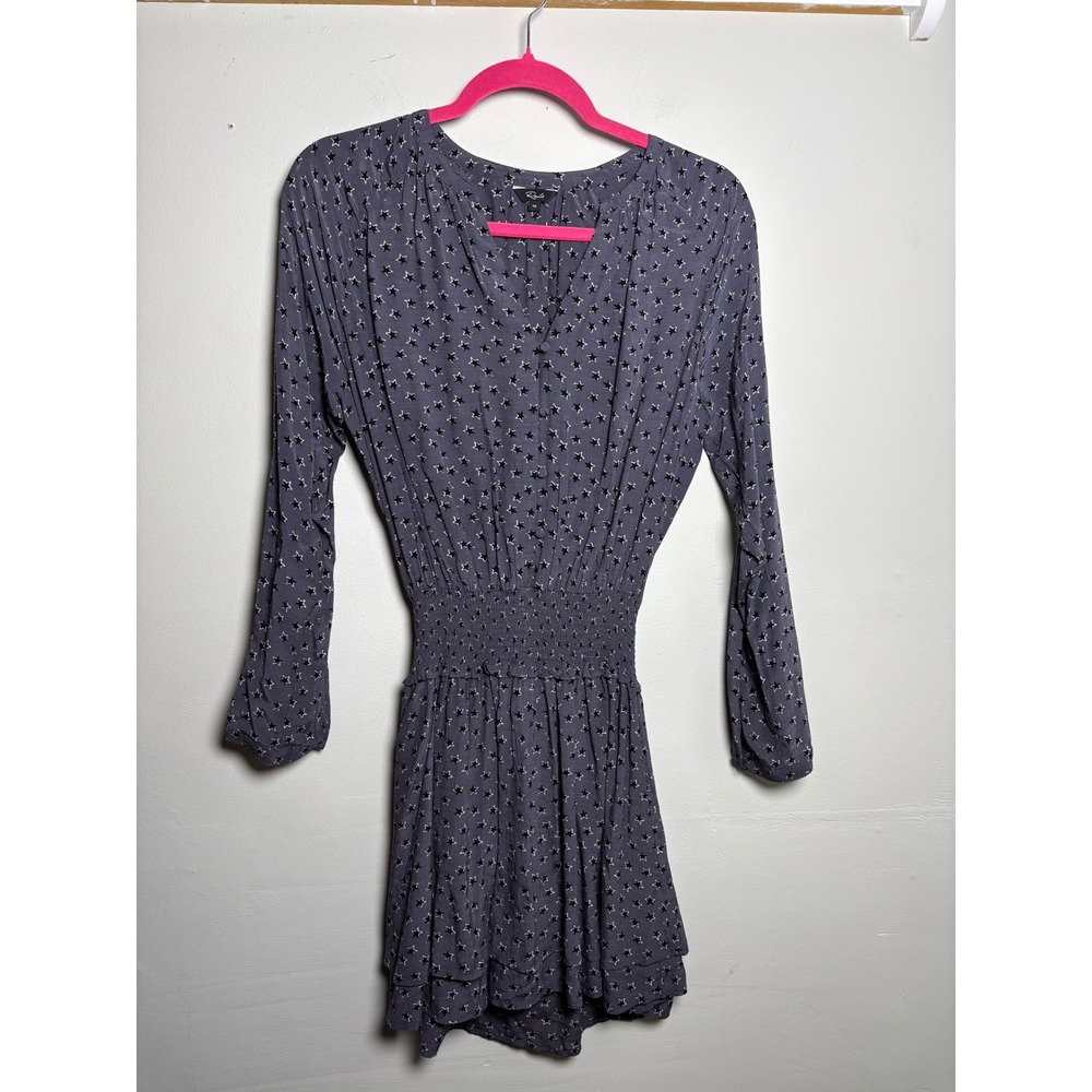 Rails Jasmine Star Print Smocked Waist Mini Dress Boho Cottagecore XS